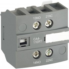 1SBN010155R1111 Блок контактный CA4-11MRT (1НО+1НЗ) фронтальный для контакторов AF..RT и NF..RT. Не допускается установка на AF80 и AF96