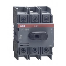 1SCA105033R1001 Рубильник OT125F3 до 125А 3х-полюсный для установки на DIN-рейку или монтажную плату (с резерв. ручк