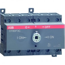 Выключатель нагрузки реверсивный OT80F3C, 3P, схема I-0-II, без рукоятки ABB