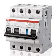 Дифференциальный автоматический выключатель (АВДТ) DS204 AC-C40/0,03 4P C 40A 30mA 6kA 6M ABB