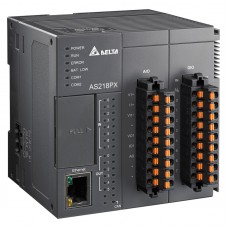 Программируемый логический контроллер AS218PX-A, 8DI, 6TO(PNP), 2AI, 2AO, 24VDC, 64K шагов, 2xRS485, USB, microSD, CANopen, Ethernet Delta