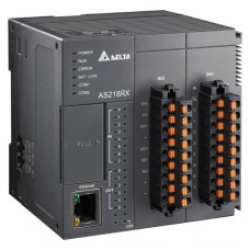 Программируемый логический контроллер AS218RX-A, 8DI, 6RO, 2AI, 2AO, 24VDC, 64K шагов, 2xRS485, USB, microSD, CANopen, Ethernet Delta