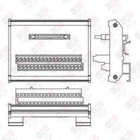 UB-10-IO32D Переходник с разъёма IDC-40 на пружинный клеммник для ЦПУ AS, 2 шт.
