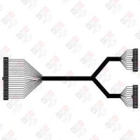 UC-ET010-24D Кабель для соединения с выносными клеммными модулями, IDC 40p-2х20p, 1м, для DVP/AS