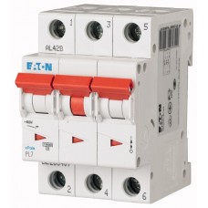 Автоматический выключатель PL7-D10/3, 3P, 10A, характеристика D, 10kA, 3M Eaton