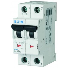 Автоматический выключатель FAZ-C2/2, 2P, 2A, характеристика C, 15kA, 2M Eaton