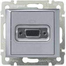 Valena - Розетка HD 15 для видеоустройств, алюминий Legrand