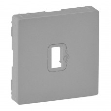 Valena Life - Лицевая панель для розетки USB 3.0 с подключенным кабелем 15см и разъемом, алюминий Legrand