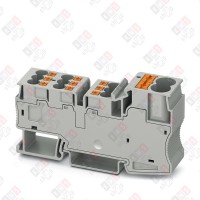 3002369 Клемма потенциальная PT 2X10/9X4 /18,5mm, push-in, 2 присоед. x10mm2, 9 присоед. x4mm2, 57A, 800V, серая