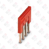 3030255 Перемычка FBS 4-6 на 4 полюса, для клемм 6,2mm, 32A, красная