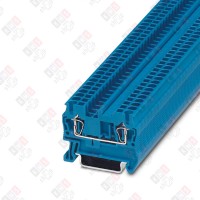 3031225 Клемма проходная ST 2,5 BU /5,2mm, пружинная, 2 присоед., 2,5(max 4)mm2, 24A, 800V, синяя