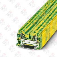 3031380 Клемма защитного проводника ST 4-PE /6,2mm, пружинная, 2 присоед., 4(max 6)mm2, желто-зеленая