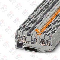 3036576 Клемма с ножевым размыкателем ST 2,5-QUATTRO-MT /5,2mm, пружинная, 4 присоед., 2,5(max 4)mm2, 20A, 400V, серая