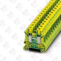 3044173 Клемма защитного проводника UT 10-PE /10,2mm, винтовая, 2 присоед., 10(max 16)mm2, желто-зеленая