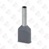 3200807 Кабельный наконечник AI-TWIN 2X 0,75 - 8 GY изолированный, двойной, сечение 0,75mm2, длина 8mm, серый (упак. 100шт.)