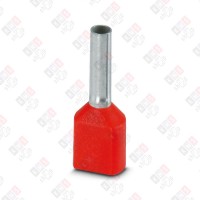 3200810 Кабельный наконечник AI-TWIN 2X 1 - 8 RD изолированный, двойной, сечение 1mm2, длина 8mm, красный (упак. 100шт.)