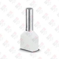 3200933 Кабельный наконечник AI-TWIN 2X 0,5 - 8 WH изолированный, двойной, сечение 0,5mm2, длина 8mm, белый (упак. 100шт.)