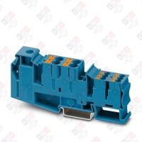 3214081 Клемма потенциальная PTU 35/4X6/6X2,5 BU /16,3mm, гибридная, 1 присоед. x35mm2, 4 присоед. x6mm2, 4 присоед. x2,5mm2, 105A, 1000V, синяя