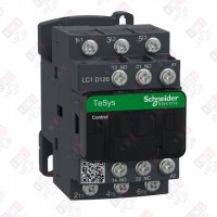 LC1D126B7 КОНТАКТОР D 3Р, 12 A, НО+НЗ, 24V 50/60 ГЦ, ЗАЖИМ ПОД КОЛЬЦ. НАКОН.,