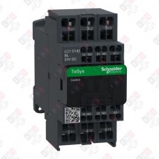 LC1D183BL КОНТАКТОР D 3Р,18 A,НО+НЗ,24V DС,2.4 ВТ,РАСШ. ДИАПАЗОН,ОГРАН. ПЕР,ПРУЖ ЗАЖИМ