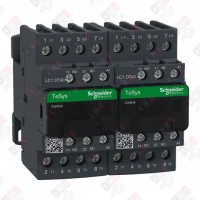 LC2DT40F7 КОНТАКТОР РЕВЕРС. 4P (4НО), АС1 40 А, НО+НЗ, 110V 50/60 ГЦ, МЕХ. БЛОКИР