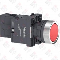 XA2EW34M1 КНОП.СПОДС.,СLED,220В.,КРАСН.,1НO