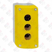 XALK03 КНОПОЧНЫЙ ПОСТ ЖЕЛТЫЙ 3 КНОПКИ ДЛЯ АВАР. ОСТАНОВА