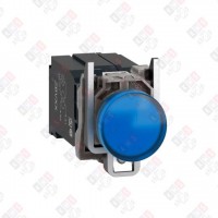 XB4BV5B6 СИГНАЛЬНАЯ ЛАМПА, СИНЯЯ, ВСТР. СВЕТОДИОД, 400 В
