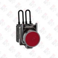 XB4BW24B5 КН.С ПОДС.,С ЛАМПОЙ ТЕСТ, 24В, КРАС.,МЕТ