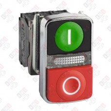 XB4BW73731B5 КНОПКА 22ММ ДВОЙНАЯ С МАРКИРОВКОЙ + LED XB4BW73731B5