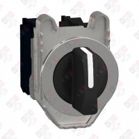 XB4FD33 ПЕРЕКЛЮЧАТЕЛЬ 22ММ 3 ПОЗИЦИИ, ЗАПОДЛИЦО, 2НО, МЕТАЛЛ