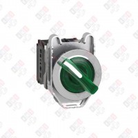 XB4FK123M5 ПЕР-ЛЬ 22ММ 2 ПОЗИЦИИ, 230В ЗЕЛ. С ПОДСВЕТКОЙ, ЗАПОДЛИЦО, 1НО, 1НЗ, МЕТАЛЛ