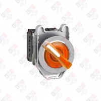 XB4FK125M5 ПЕР-ЛЬ 22ММ 2 ПОЗИЦИИ, 230В ОРАНЖ. С ПОДСВЕТКОЙ, ЗАПОДЛИЦО, 1НО, 1НЗ, МЕТАЛЛ