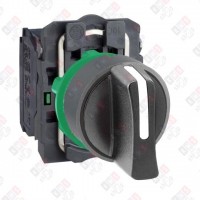 XB5AD33C0 ПЕРЕКЛЮЧАТЕЛЬ 22ММ 3 ПОЗИЦИИ, ЗАПОДЛИЦО, 2НО, ПЛАСТИК C0