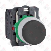 XB5AP21C1 КНОПКА 22ММ ЧЕРНАЯ С ВОЗВРАТОМ, ЗАЩИТА, ЗАПОДЛИЦО, 1НЗ, ПЛАСТИК C1