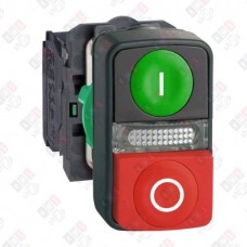 XB5AW73731B5 КНОПКА 22ММ ДВОЙНАЯ С МАРКИРОВКОЙ + LED XB5AW73731B5