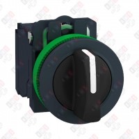 XB5FD53 ПЕРЕКЛЮЧАТЕЛЬ 22ММ 3 ПОЗИЦИИ С ВОЗВРАТОМ, ЗАПОДЛИЦО, 2НО, ПЛАСТИК