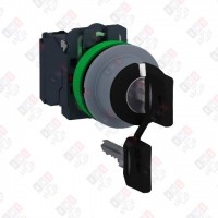XB5FG03C0 ПЕРЕКЛЮЧАТЕЛЬ 22ММ 3 ПОЗИЦИИ С КЛЮЧЕМ, ЗАПОДЛИЦО, 2НО, ПЛАСТИК C0