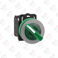 XB5FK123B5C0 ПЕР-ЛЬ 22ММ 2 ПОЗИЦИИ, 24В ЗЕЛ. С ПОДСВЕТКОЙ, ЗАПОДЛИЦО, 1НО, 1 НЗ, ПЛАСТИК C0