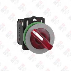 XB5FK124B5C0 ПЕР-ЛЬ 22ММ 2 ПОЗИЦИИ, 24В КРАС. С ПОДСВЕТКОЙ, ЗАПОДЛИЦО, 1НО, 1Н3, ПЛАСТИК C0
