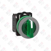 XB5FK133M5C0 ПЕР-ЛЬ 22ММ 3 ПОЗИЦИИ, 230В ЗЕЛ. С ПОДСВЕТКОЙ, ЗАПОДЛИЦО, 1НО, 1НЗ, ПЛАСТИК C0