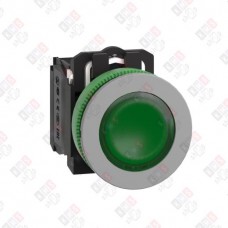XB5FW33M5C0 КНОПКА 22ММ 230-240В ЗЕЛ. С ПОДСВЕТКОЙ, ЗАПОДЛИЦО, ПЛАСТИК C0