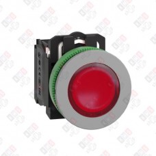 XB5FW34M5C0 КНОПКА 22ММ 230-240В КРРАСНАЯ С ПОДСВЕТКОЙ, ЗАПОДЛИЦО, ПЛАСТИК C0