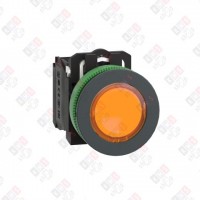 XB5FW35B5 КНОПКА 22ММ 24В ЖЕЛТАЯ С ПОДСВЕТКОЙ, ЗАПОДЛИЦО, ПЛАСТИК