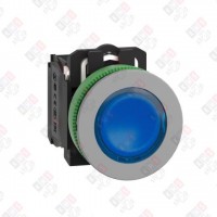 XB5FW36M5C0 КНОПКА 22ММ 230-240В СИНЯЯ С ПОДСВЕТКОЙ, ЗАПОДЛИЦО, ПЛАСТИК C0