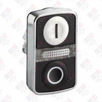 ZB4BW7A1721 ГОЛОВКА КНОПКИ ДВОЙНАЯ С МАРКИРОВК + LED ZB4BW7A1721