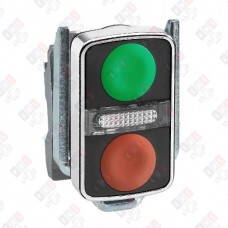 ZB4BW7A3740 ГОЛОВКА КНОПКИ ДВОЙНАЯ БЕЗ МАРКИР + LED ZB4BW7A3740