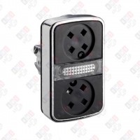 ZB4BW7A9 ГОЛОВКА КНОПКИ ДВОЙНАЯ БЕЗ ВСТАВОК + LED ZB4BW7A9