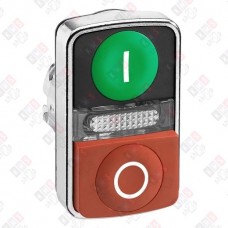 ZB4BW7L3741 ГОЛОВКА КНОПКИ ДВОЙНАЯ С МАРКИРОВК + LED ZB4BW7L3741