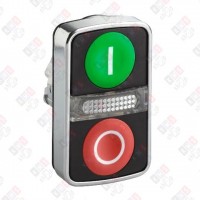 ZB4BW7L37417 ГОЛОВКА КНОПКИ ДВОЙНАЯ С МАРКИРОВК + LED ZB4BW7L37417